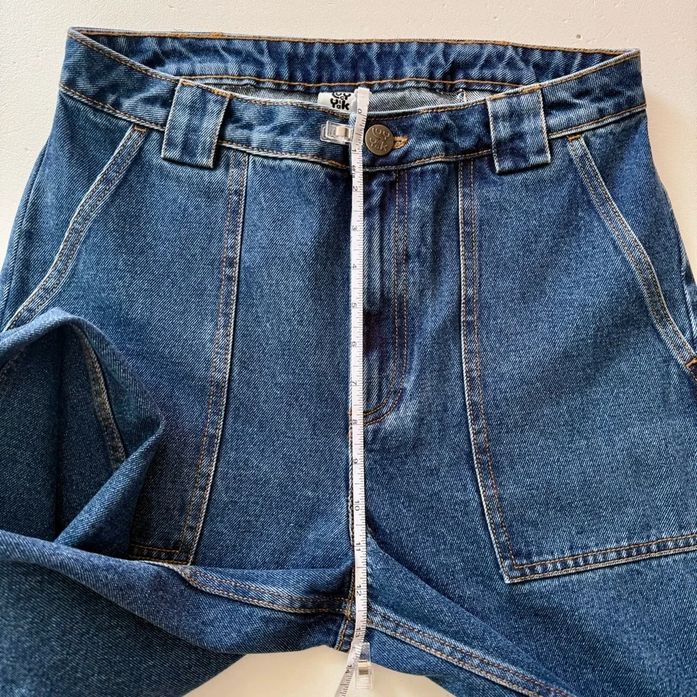 ✨Lucy & Yak Women's Mid Wash Blue High Waisted Wide-Leg Jeans NWT✨ - Picture 10 of 16